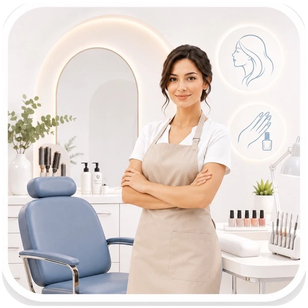 Beauty, hair and nail salon